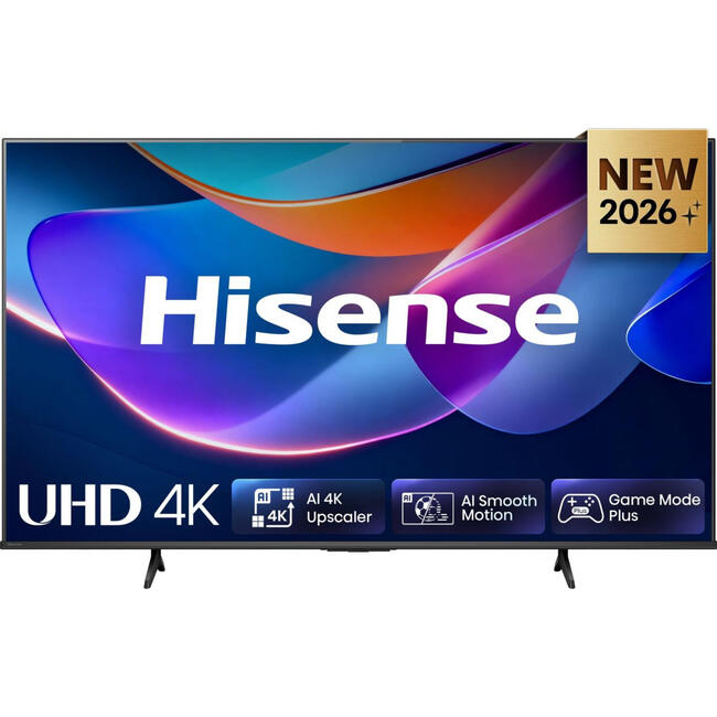 Hisense Телевизор 55A6S, 55 инча (139,7 см), 4K ултра висока резолюция, смарт с Wi-Fi, черен