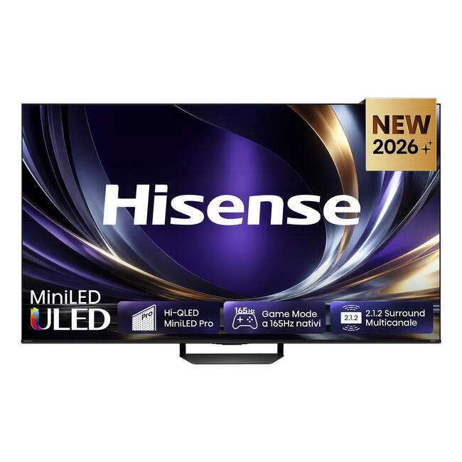 Hisense телевизор 55U7S PRO, 139,7 см (55 инча), 4K Ultra HD, Smart TV, Wi-Fi, сив и черен