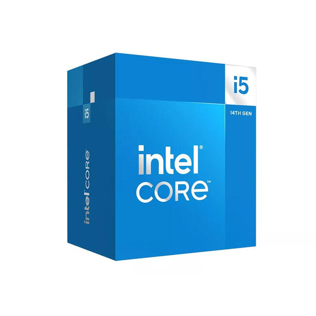 Intel процесор за настолен компютър Core i5-14500, 14 ядра и 20 нишки, 24 MB Smart Cache, кутия