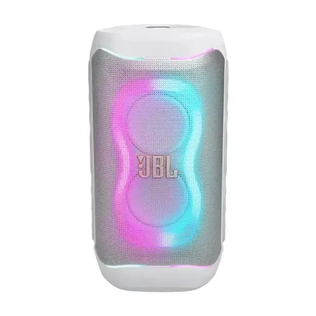 JBL Блутут колона Partybox 130 - до 15 часа работа, бял цвят, мощен звук за парти на открито