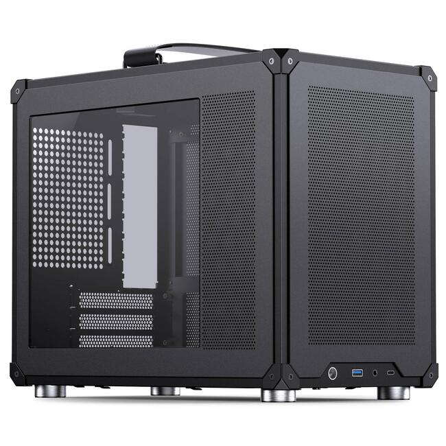 Jonsbo кутия C6 MAX, Micro-ATX, черен цвят, компактна за малки настолни компютърни конфигурации