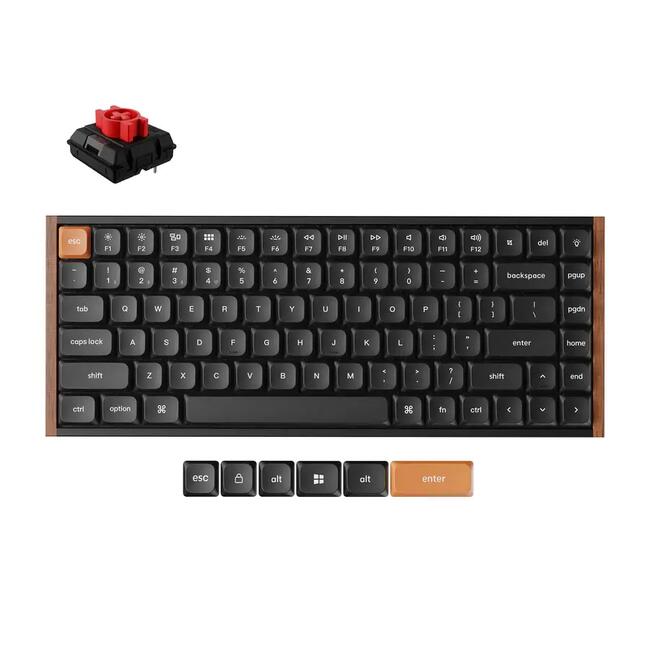 Keychron безжична механична клавиатура K3 Max SE, QMK/VIA, нископрофилна, Milk POM Red суичове
