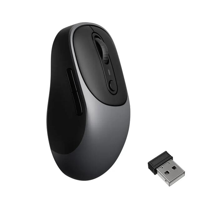 Keychron геймърска мишка BM24 - безжична връзка, 1000 Hz честота и бърза реакция, метално сив цвят