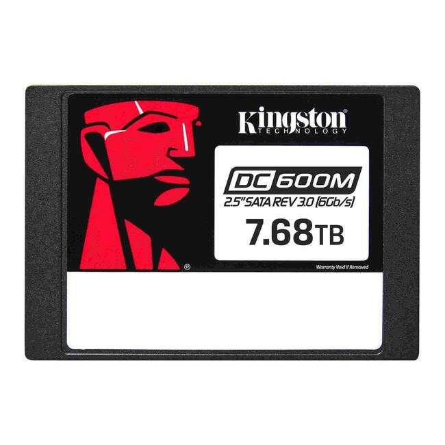 Kingston SSD DC600M – 7.68TB, SATA интерфейс, Enterprise клас за висока надеждност