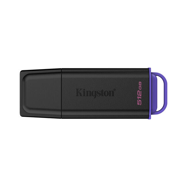 Kingston USB флаш памет DataTraveler Exodia, 512 GB, USB тип-A 3.2 Gen 1, черна и виолетова