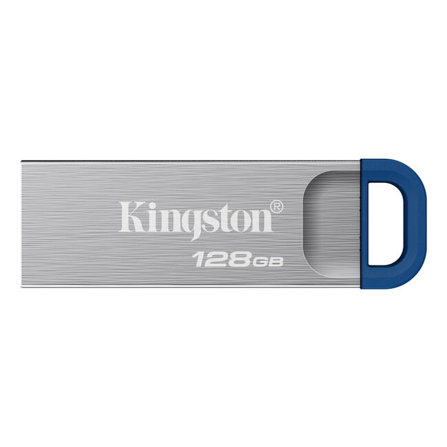 Kingston USB флаш памет DataTraveler Kyson, 128 GB, USB тип A 3.2 поколение 1, неръждаема стомана