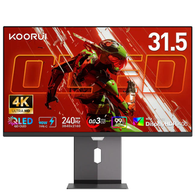 KOORUI монитор S3241XO, 32 инча, OLED екран, 4K ултрависока резолюция, ярки и наситени цветове