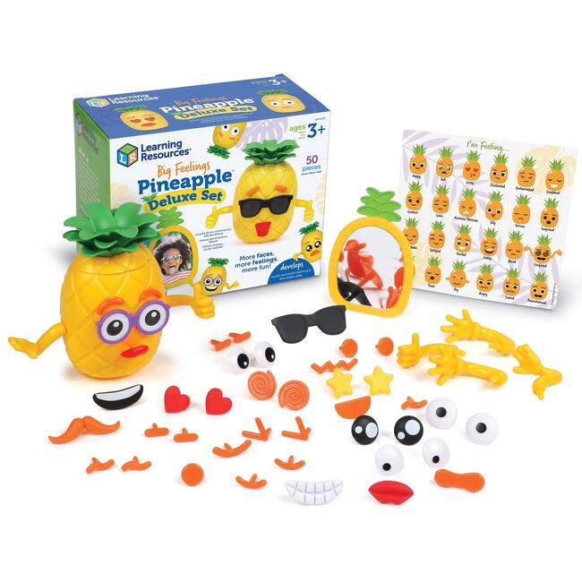 Learning Resources Играчка Ананас, емоции, голям комплект