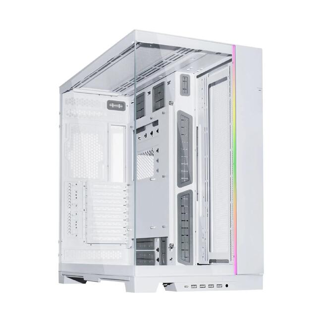 Lian Li компютърна кутия O11 Dynamic EVO XL - E-ATX, закалено стъкло, просторна бяла конструкция