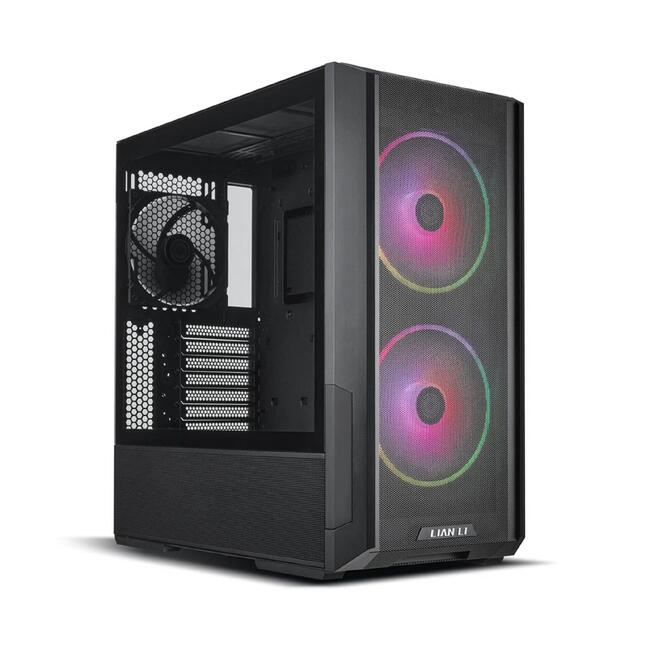 Lian Li кутия за компютър LANCOOL 216 RGB - E-ATX, черна, страничен панел от закалено стъкло