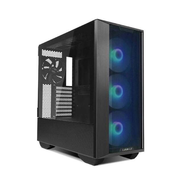 Lian Li кутия за компютър LANCOOL III RGB - E-ATX, черна, RGB подсветка, мрежест преден панел