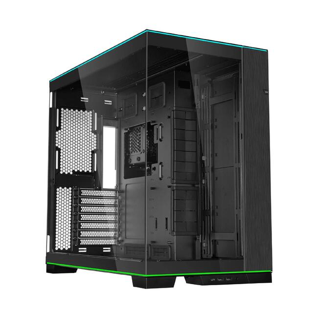 Lian Li кутия за компютър O11D EVO RGB Black - E-ATX, RGB осветление, панорамно стъкло