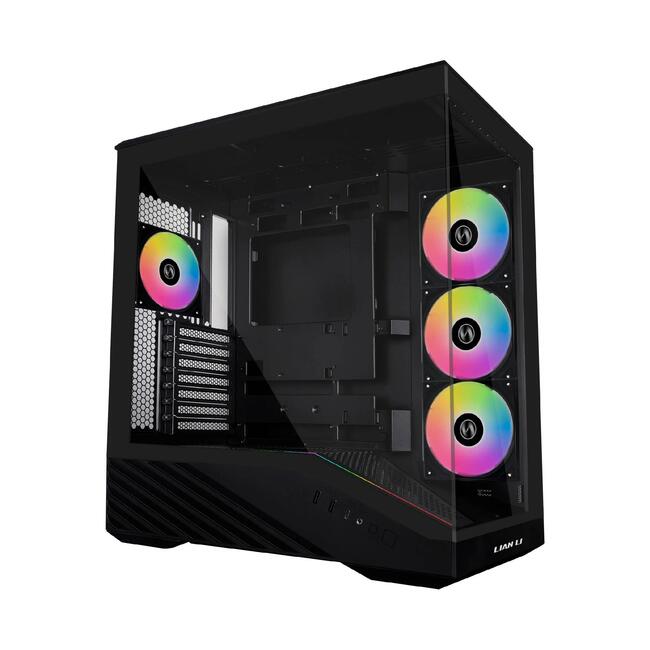 Lian Li кутия за настолен компютър Vector V100 - E-ATX съвместимост, просторен интериор, черна