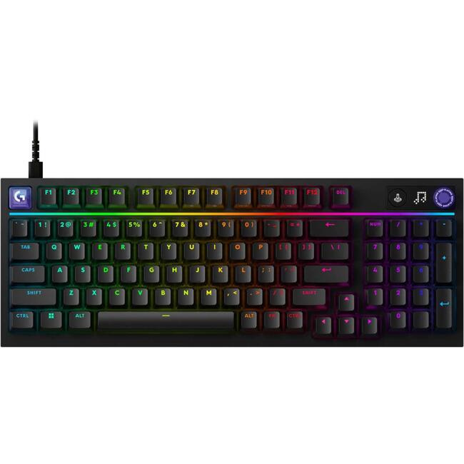 Logitech геймърска механична клавиатура G316 X 98, 98 клавиша, сменяеми тактилни суичове, черна