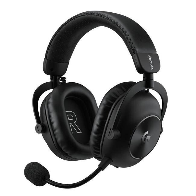 Logitech Геймърски слушалки PRO X3 Lightspeed - безжични, с микрофон и ниска латентност, черни