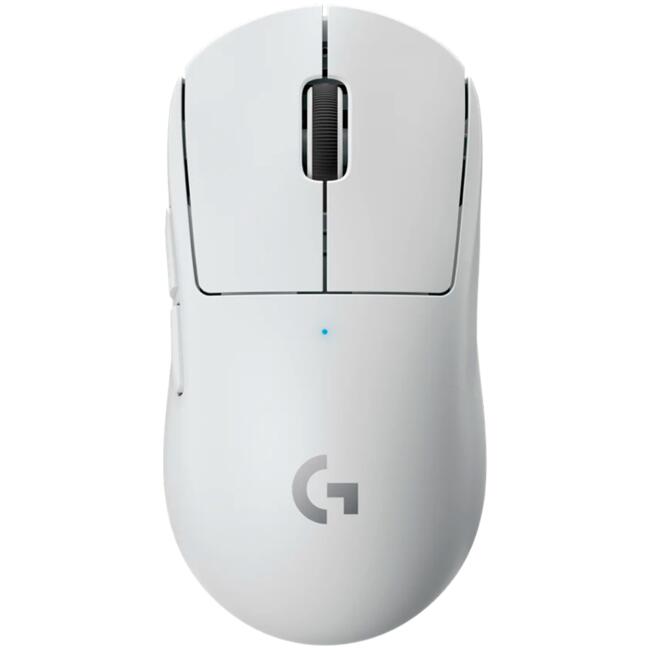 Logitech гейминг мишка G PRO X SUPERLIGHT 2 DEX, безжична връзка 2.4 GHz, свръхлек бял дизайн