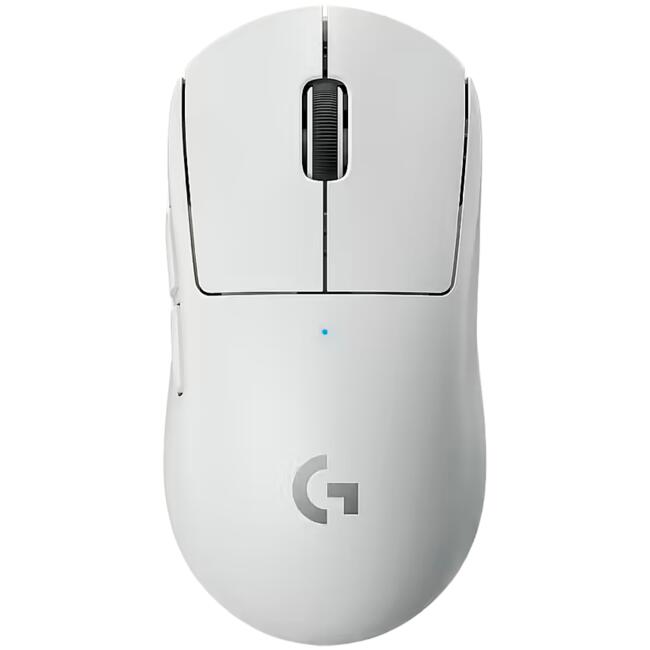 Logitech Гейминг мишка G Pro X Superlight 2c - безжична 2.4 GHz, компактна за игри, в бял цвят