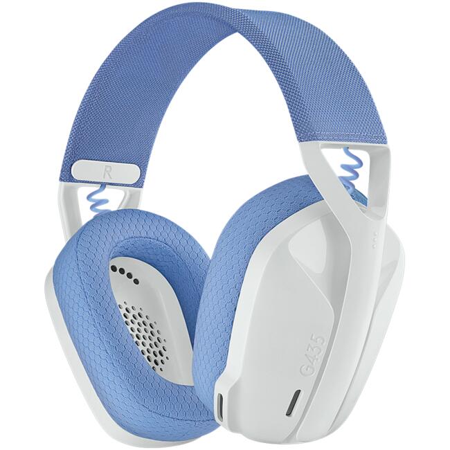 Logitech Гейминг слушалки G435 LIGHTSPEED - безжична LIGHTSPEED връзка, Bluetooth, бял цвят