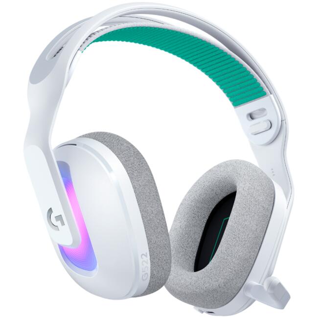 Logitech гейминг слушалки G522 LIGHTSPEED – безжични 2.4 GHz за игри, ниска латентност, бели