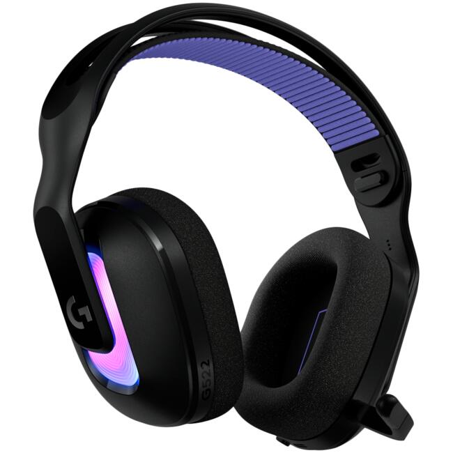 Logitech гейминг слушалки G522 LIGHTSPEED с микрофон, безжична връзка 2.4 GHz, в черен цвят