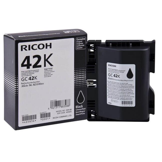 Мастило гел RICOH GC42K, 10000 копия , Черен