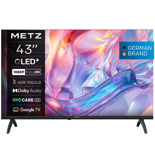 METZ Телевизор 43MQH7000Z, 43 инча, 108 см, Full HD QLED, Google TV, Smart функции