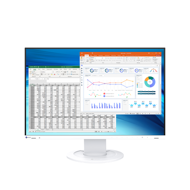 Монитор EIZO FlexScan EV2410R - 23.8 inch IPS, Wide, Full HD, HDMI, DisplayPort - Бял