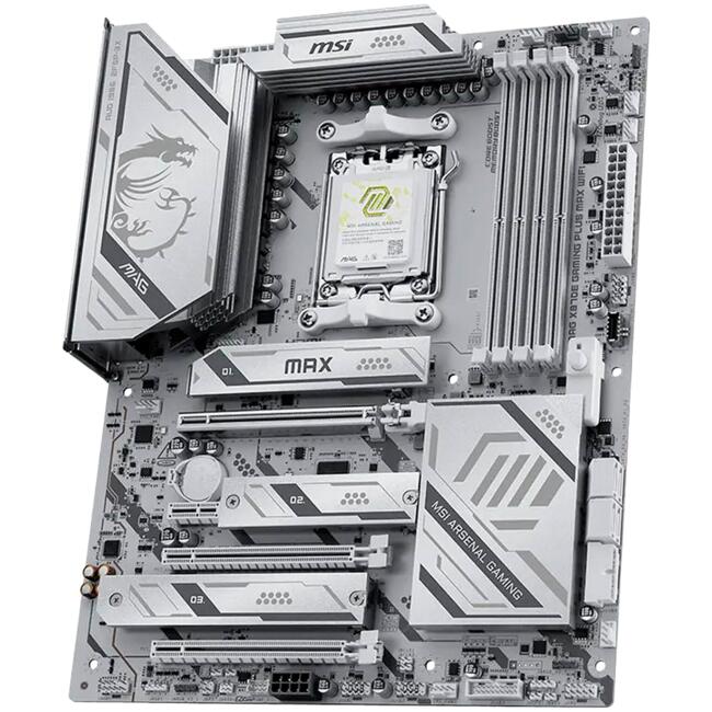 MSI Дънна платка настолна X870E GAMING PLUS MAX WIFI, цокъл AM5 и вграден 5 Gb/s мрежов порт
