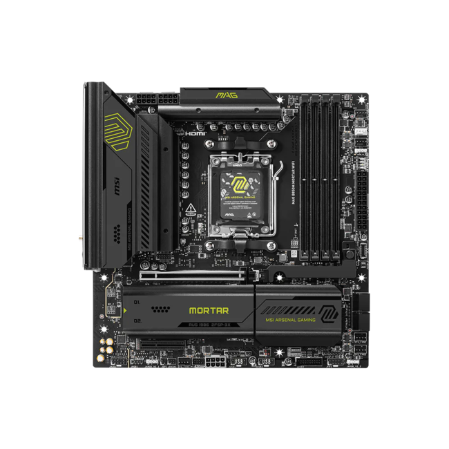 MSI дънна платка за настолен компютър MAG B850M MORTAR WIFI - сокет AMD AM5, поддръжка на памет DDR5