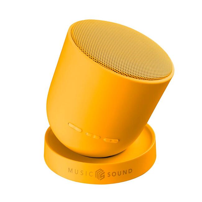 Music Sound Bluetooth колонка TWIST, 5 W мощност, компактен преносим дизайн в оранжев цвят