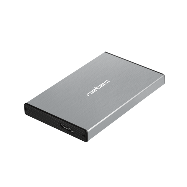 Natec Чекмедже за твърд диск Rhino Go – външен корпус за 2,5-инчови дискове, USB 3.0, сиво