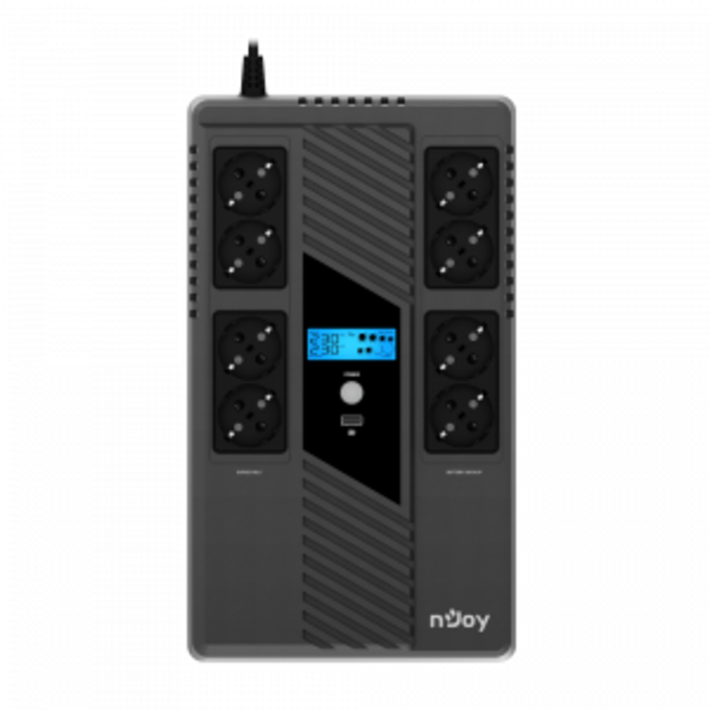 nJoy Непрекъсваемо токозахранване Token 800, 800VA, автоматично регулиране на напрежението
