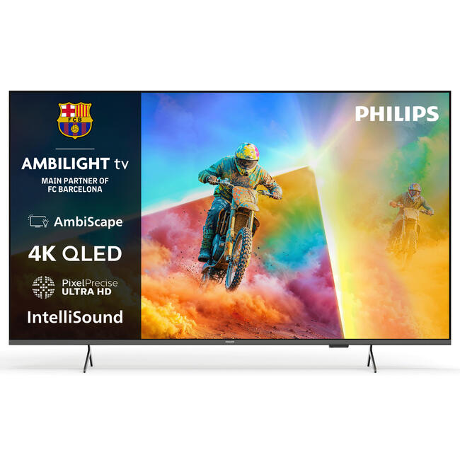 Philips телевизор Ambilight 55PQS8501/12 - 55 инча (139,7 см), 4K Ultra HD, Wi-Fi свързаност