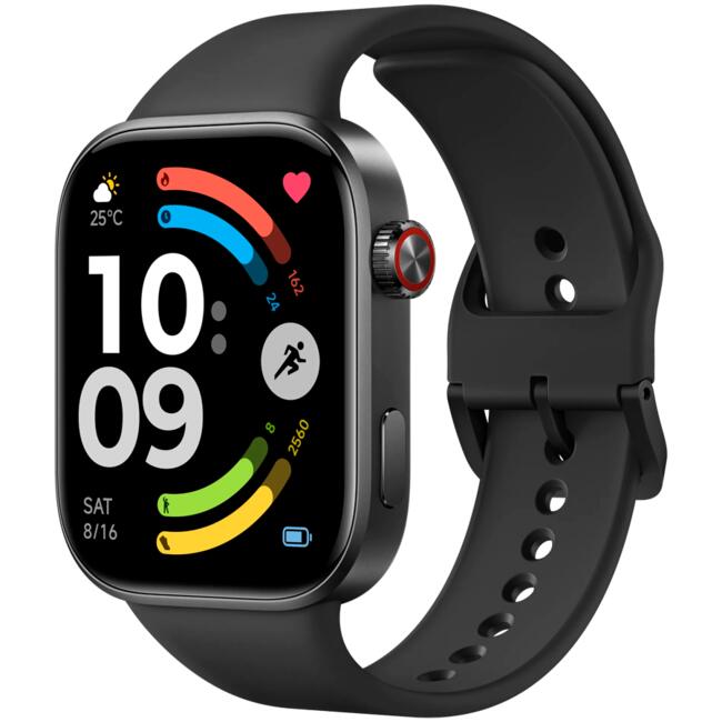 REDMI Смарт часовник Watch 6, Obsidian Black, голям AMOLED дисплей за всекидневна употреба