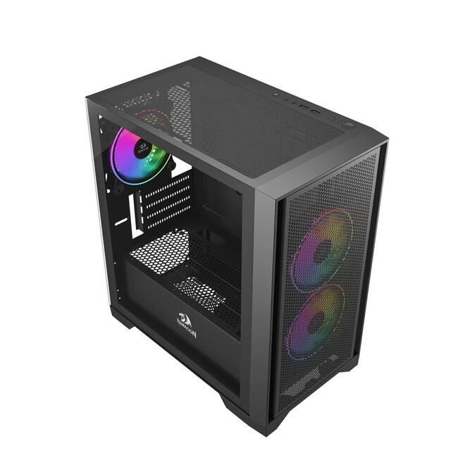 Redragon Кутия за настолен компютър Paktis 2 GC-540, геймърски дизайн, стабилна конструкция