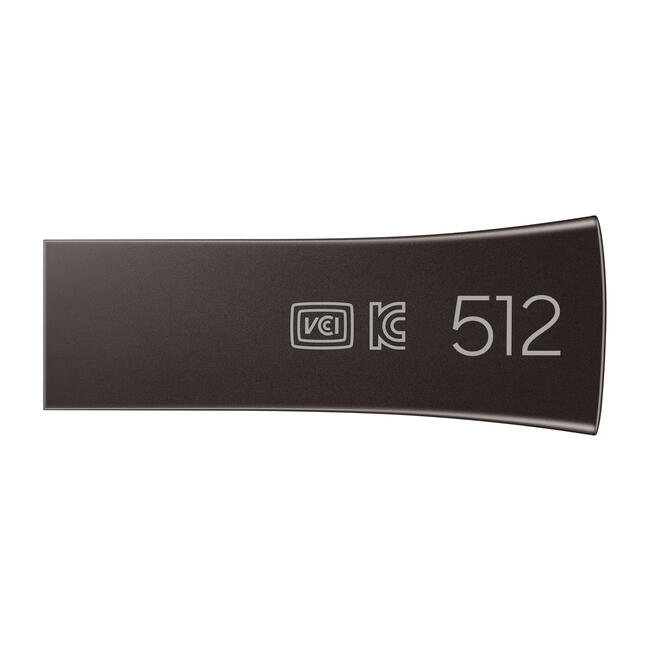 Samsung USB флаш памет MUF-512BE, 512 ГБ, USB тип-A 3.2 поколение 1, сив цвят, компактен дизайн