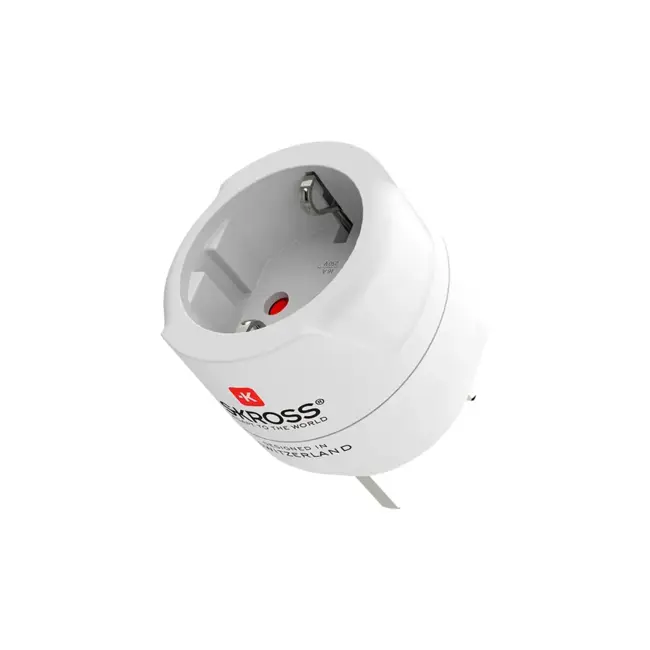 Skross адаптер 220V EU към UK – за контакт, европейски към британски стандарт, тип G, за пътуване