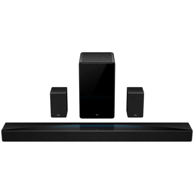 TCL саундбар Ray Danz - 7.1.4 канала, Dolby Atmos и DTS:X, 860 W, безжичен субуфер