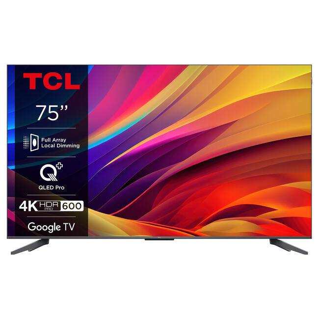 TCL телевизор QLED810 75QLED810 - диагонал 190,5 см (75 инча), 4K Ultra HD Smart TV, черен