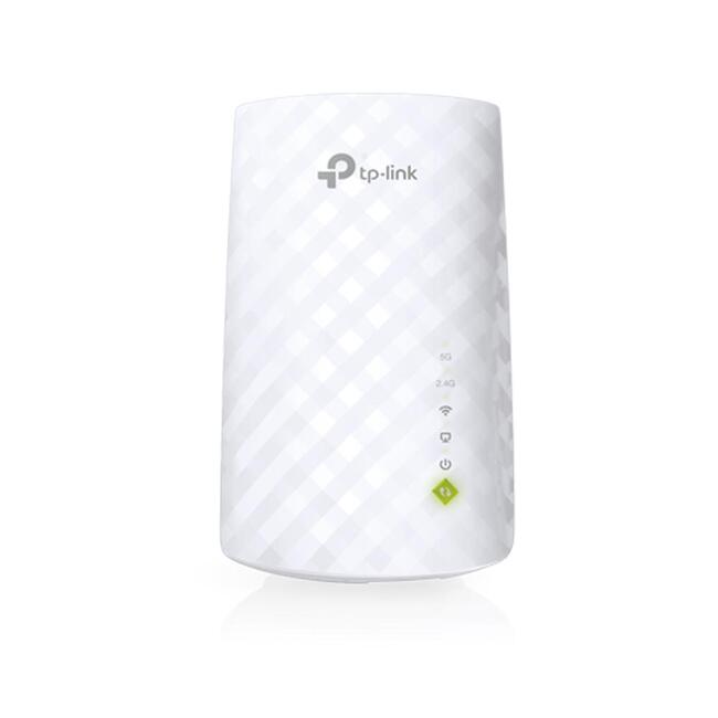TP-LINK Безжичен разширител RE200 - AC750 Mbps, двулентов Wi-Fi, бял, за по-широк обхват у дома