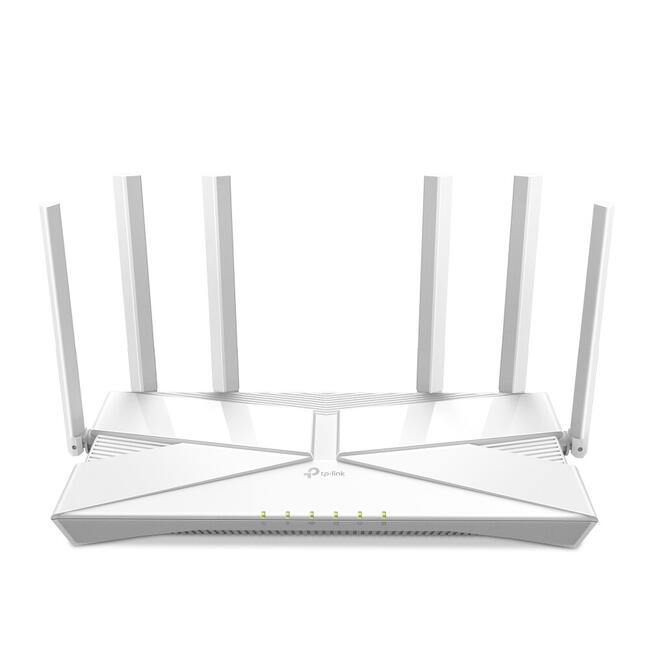 TP-Link безжичен рутер Archer AX56 AX3000, Wi-Fi 6, гигабитови портове, скорост до 3000 Мбит/с