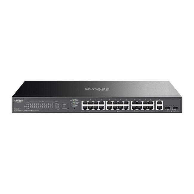 TP-Link мрежов суич ES228GP - управляем L2, Gigabit Ethernet, захранване по Ethernet PoE, черен