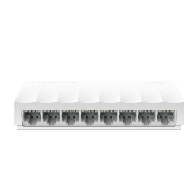 TP-Link мрежов суич LS1008 - неуправляем Fast Ethernet, 8 порта 10/100 Mbps, бял, настолен