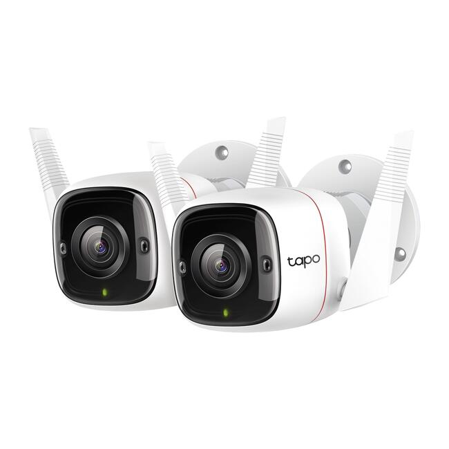 TP-Link външна охранителна Wi-Fi камера Tapo C310P2 - 3 MP, нощно виждане, комплект 2 броя