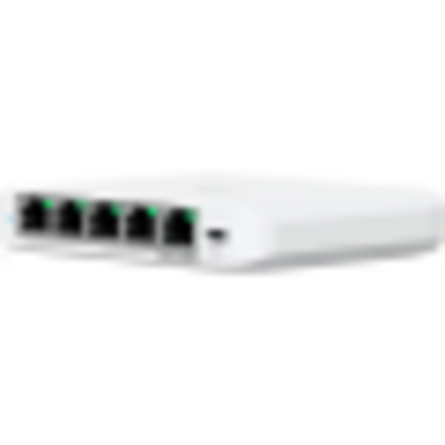 Ubiquiti мрежов суич UniFi Switch Flex Mini 2.5G – 5 порта по 2.5 гигабита, компактен