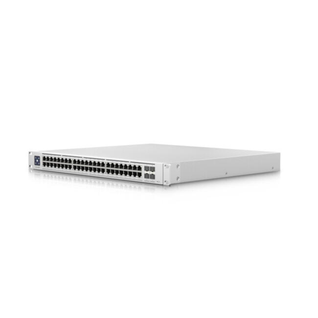 Ubiquiti мрежов суич UniFi USW-ENTERPRISE-48-POE, 48 порта PoE, управляем L3, 2.5G Ethernet