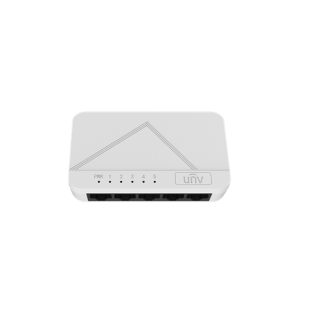 Uniview Ethernet комутатор NSW1010-5GT-IN, 5 гигабитови порта, настолен монтаж, лесна инсталация