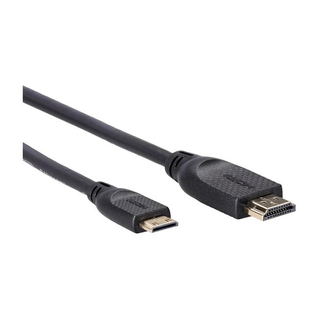 VCom HDMI кабел CG583, HDMI мъжки към Mini HDMI мъжки, версия 2.0, 4K, 1.8 м, за аудио и видео