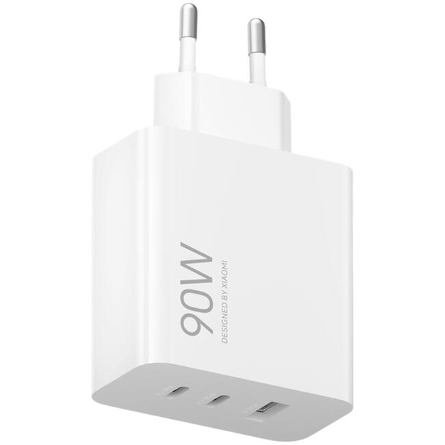 Xiaomi адаптер за захранване 90W HyperCharge (3-Port) EU, мощност 90W, 3 USB порта, бързо зареждане