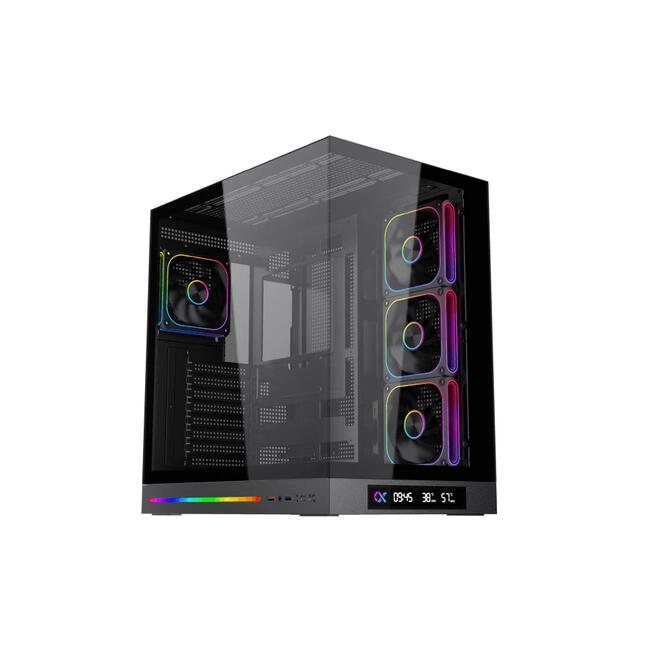 Xigmatek кутия за компютър Cloud DGT, E-ATX, просторен корпус за геймърска система и компоненти